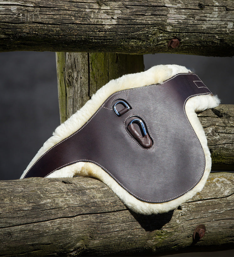 HFI Springsingel met Buikflap en Afneembare Bontvoering Bruin