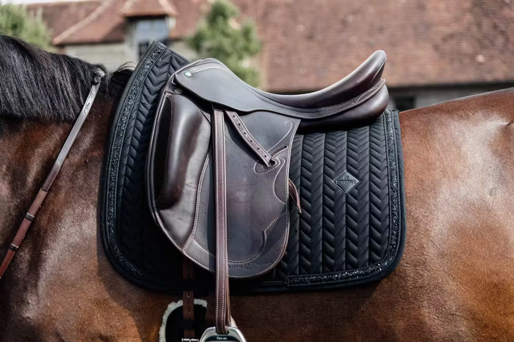 Kentucky Horsewear Saddle Pad Glitter Stone Dressage Black