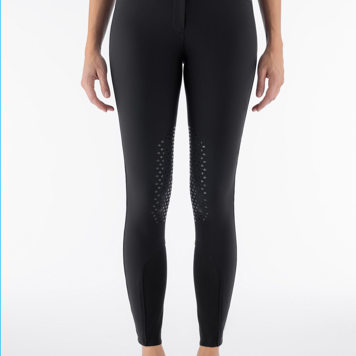 Equiline Winter Rijbroek Dames Full Grip Hoge Taille Eqglimpfh Zwart Zwart