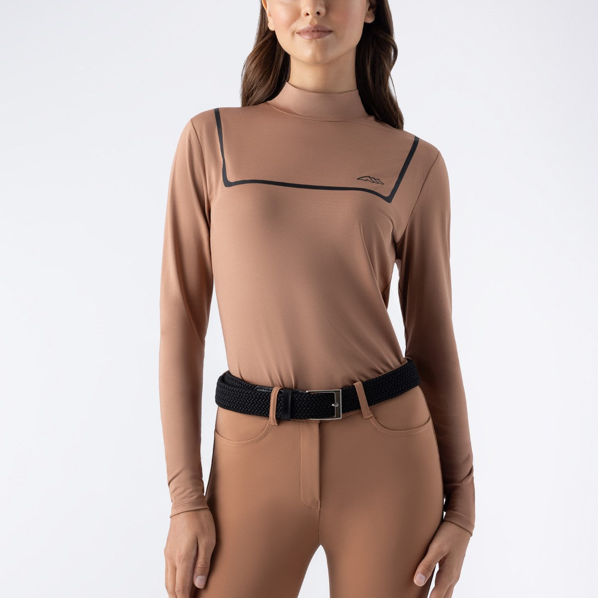 Equiline Women's Training Top Technical Fabric Eqaste Mocha Mousse