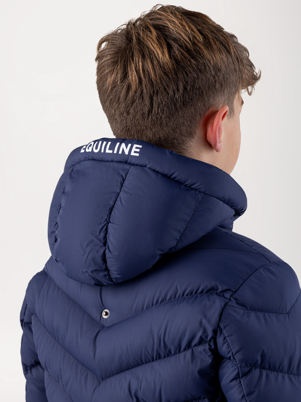Equiline Padded Jacket Boys Cino Navy