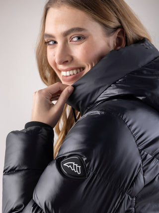 Equiline Quilted Jacket Women Coolbomb Glossy Black
