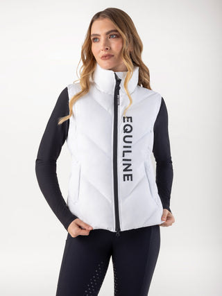 Equiline Quilted Vest Women Cilet White