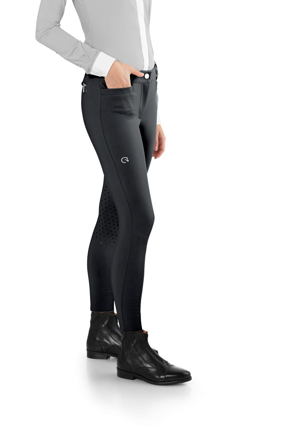 EGO7 Jumping EJ riding breeches ladies knee grip Green Grey