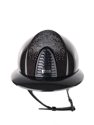 Kep Italia Riding Helmet Cromo 2.0 Polish Polo Peak Black  Shaded Silver Insert