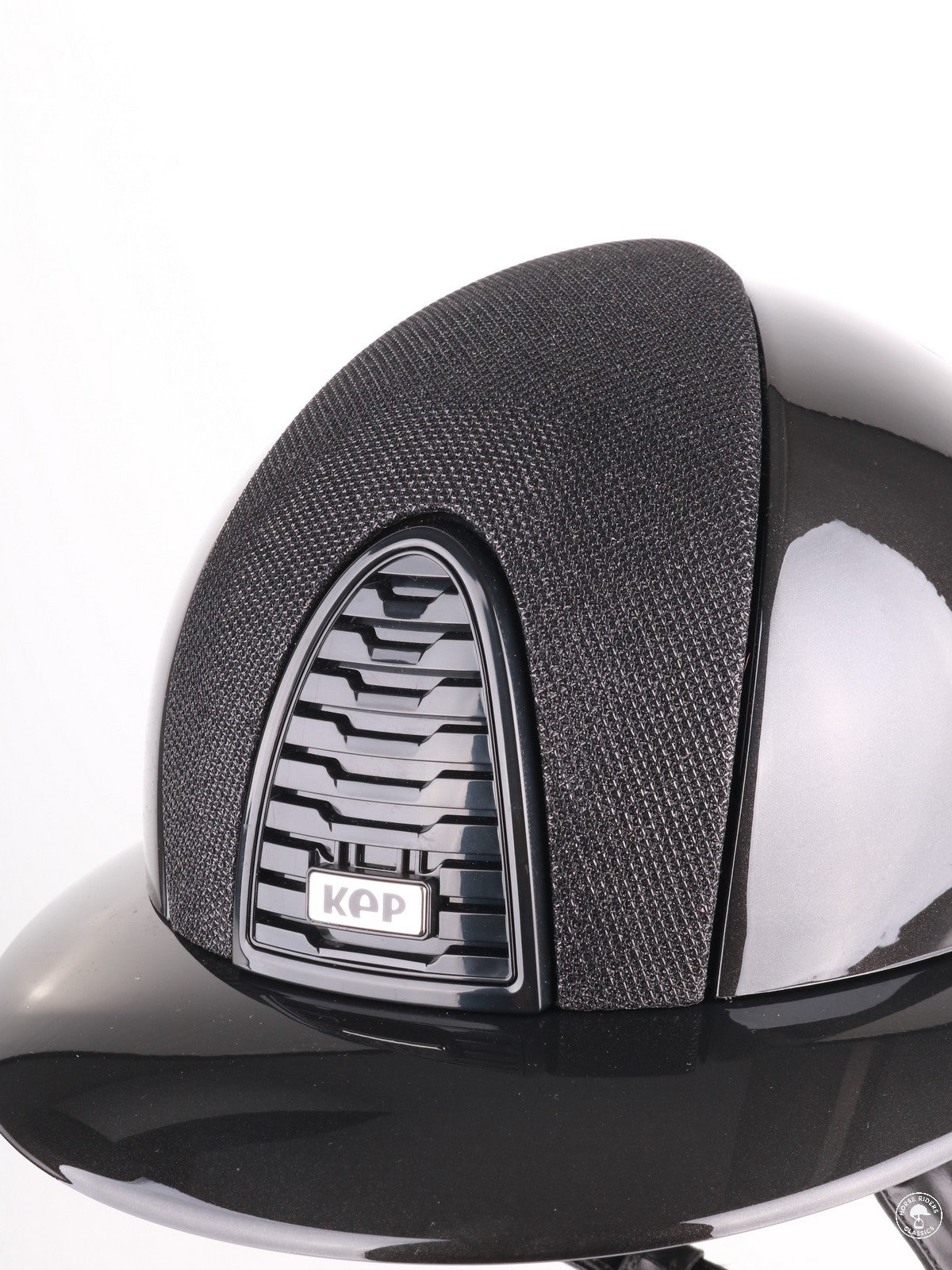 Kep Italia Paardrijhelm Cromo 2.0 Shine Polo Klep Zwart RAW Frame Luminor insert