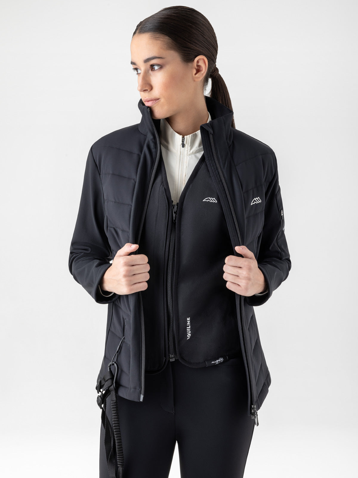 Equiline Women's Airbag Compatible Softshell Jacket Entrec Black