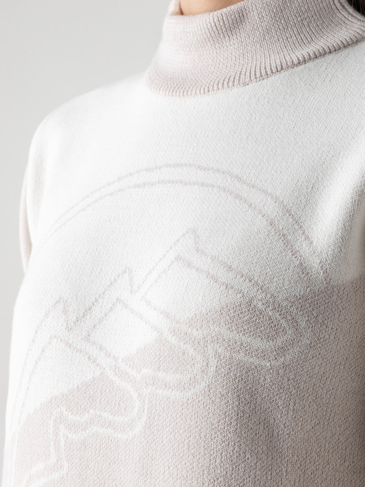 Equiline Warm sweater with high collar for women Eplic Tofu