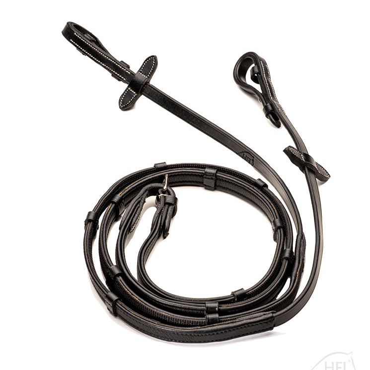 HFI Hunter Reins with Leather Stops