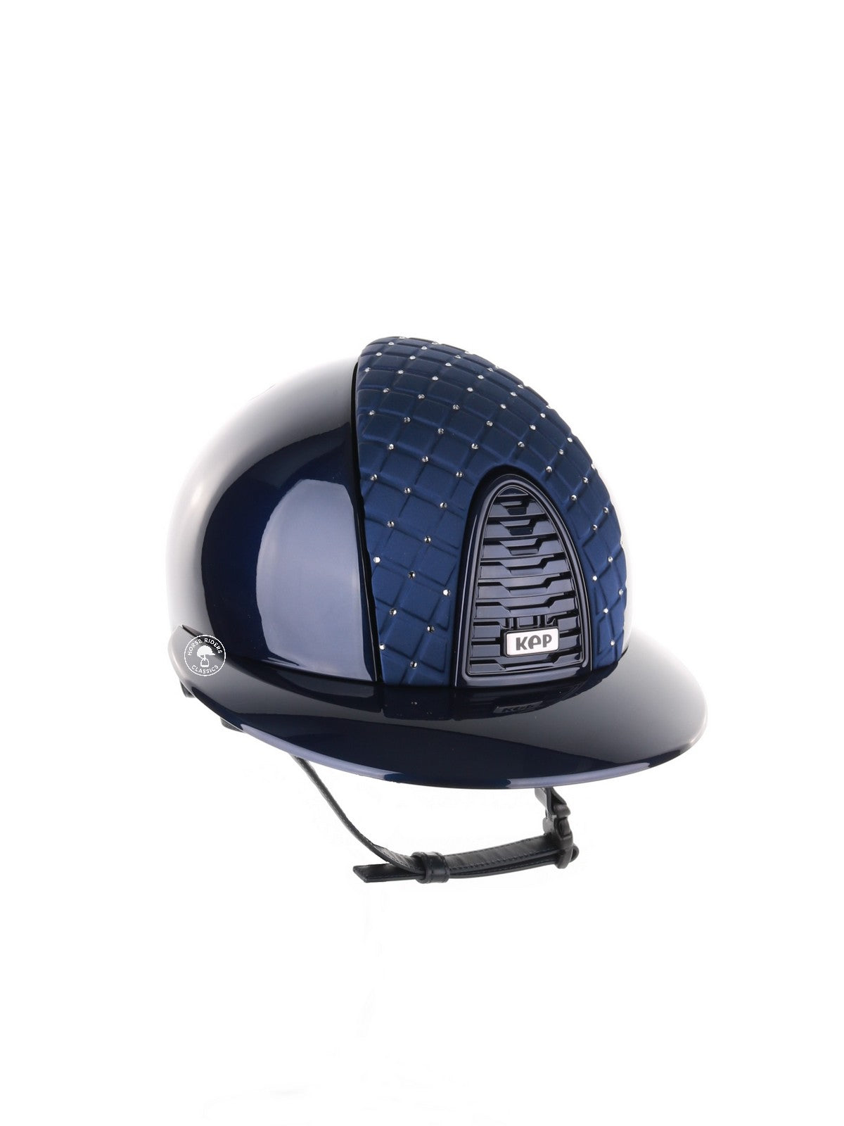 Kep Italia Riding Helmet Cromo 2.0 Polish Polo Peak Blue Milano Blue Cross Insert