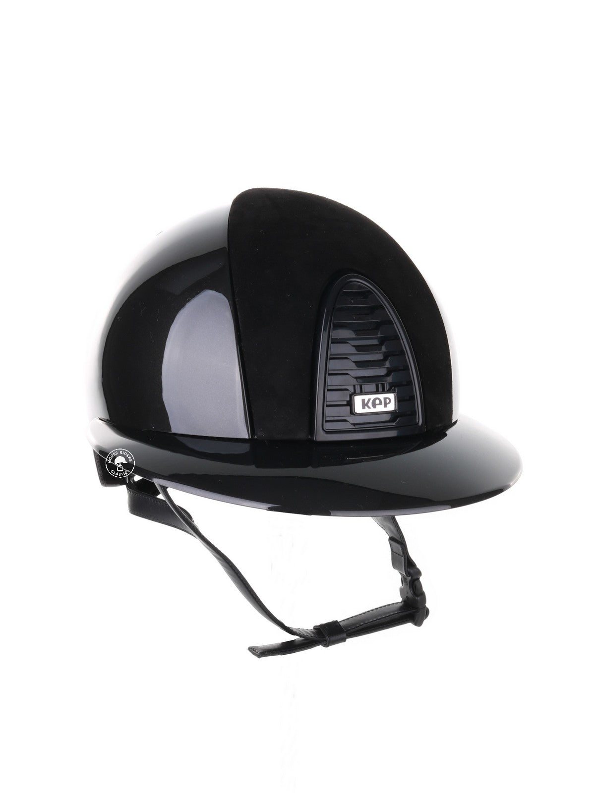 Kep Italia Riding Helmet Cromo 2.0 Shine Polo Peak Black RAW Frame Suede Insert
