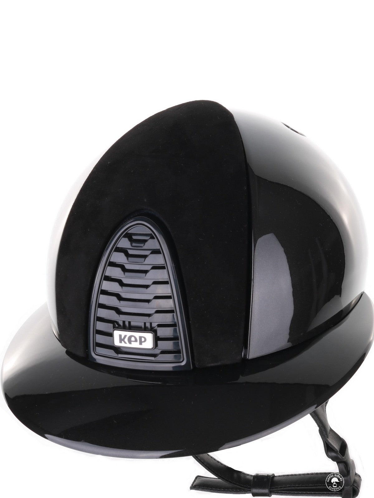 Kep Italia Riding Helmet Cromo 2.0 Shine Polo Peak Black RAW Frame Suede Insert