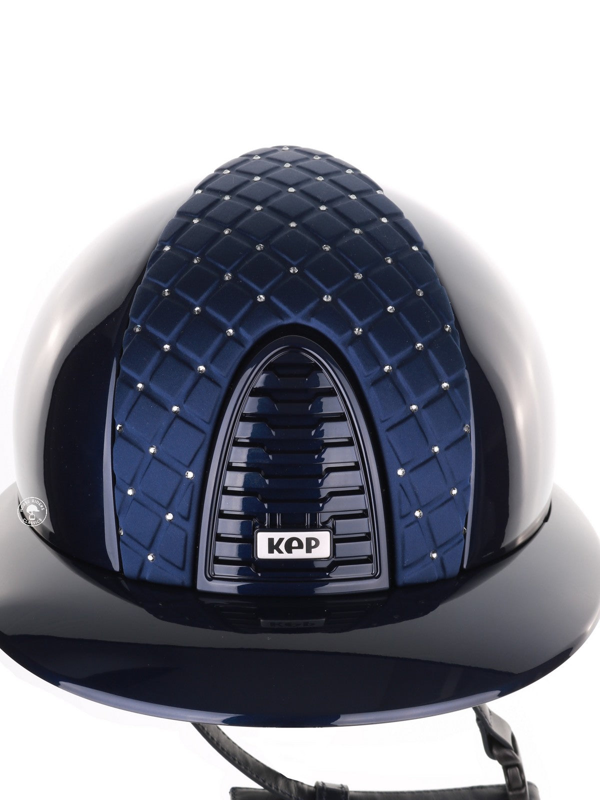 Kep Italia Riding Helmet Cromo 2.0 Polish Polo Peak Blue Milano Blue Cross Insert