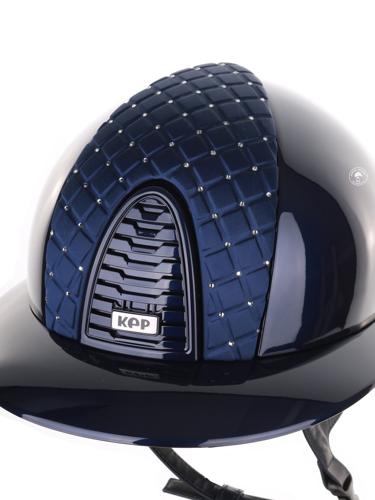 Kep Italia Riding Helmet Cromo 2.0 Polish Polo Peak Blue Milano Blue Cross Insert