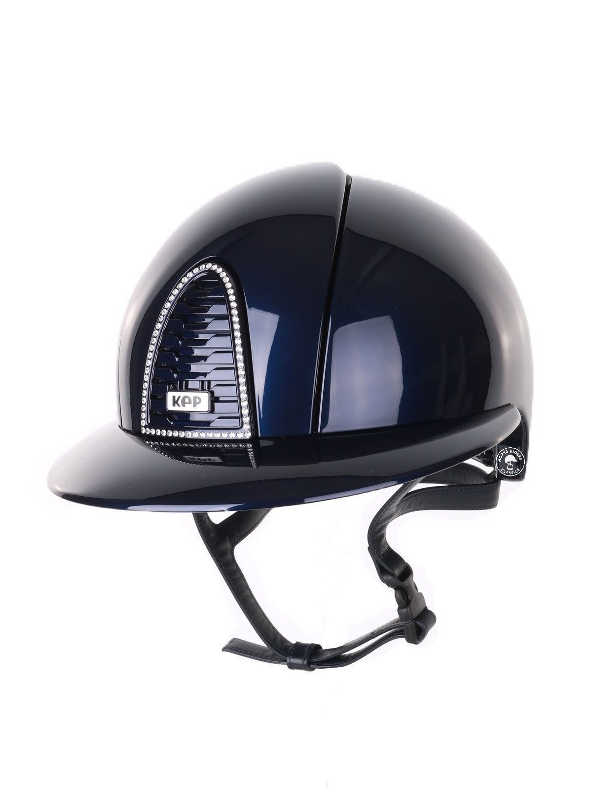 Kep Italia Paardrijhelm Cromo 2.0 Polish Polo Klep Blauw Swarovski Frame