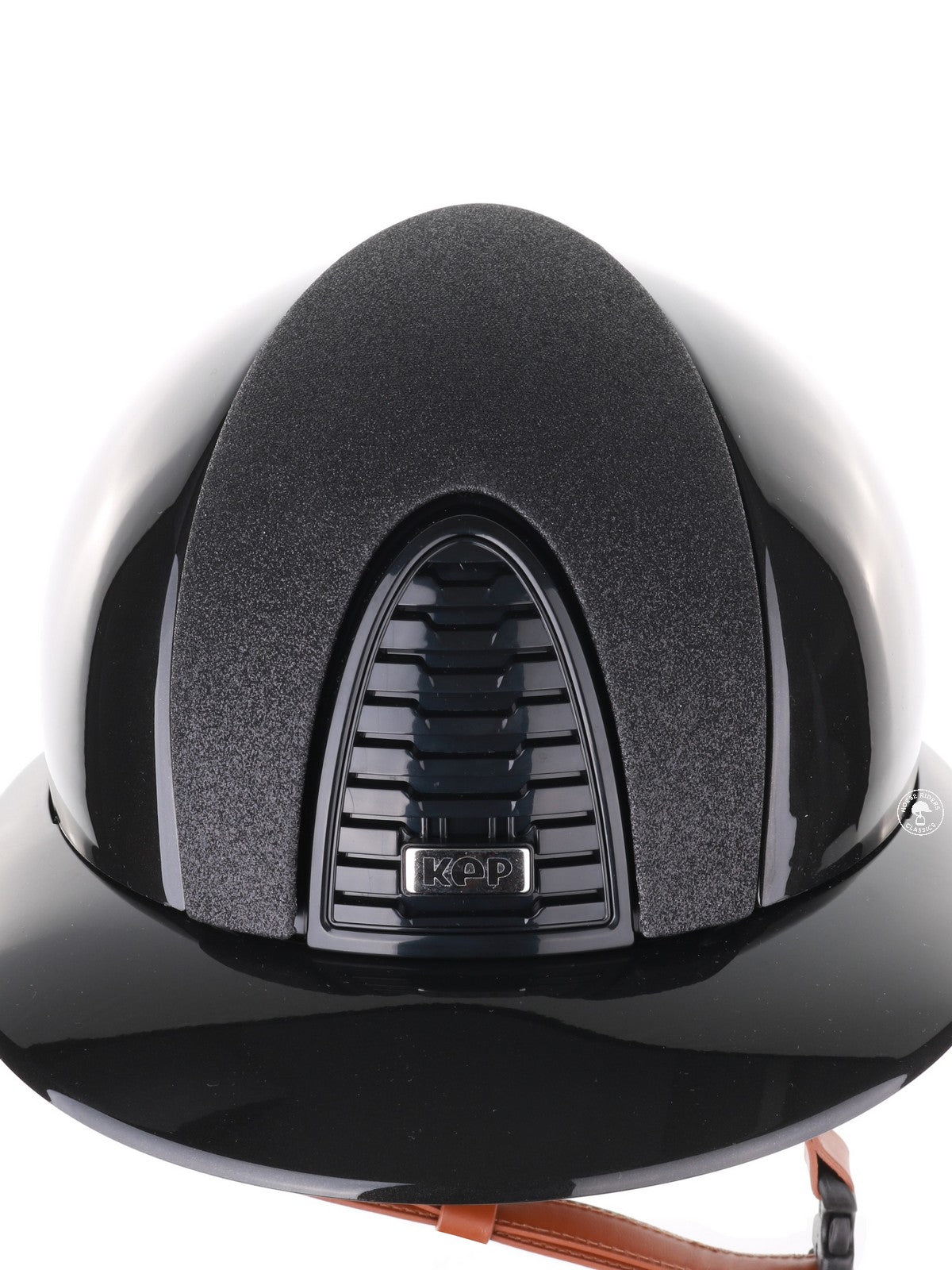 Kep Italia Riding Helmet Cromo 2.0 Shine Polo Peak Black RAW Frame Star Insert Beige Chin Strap