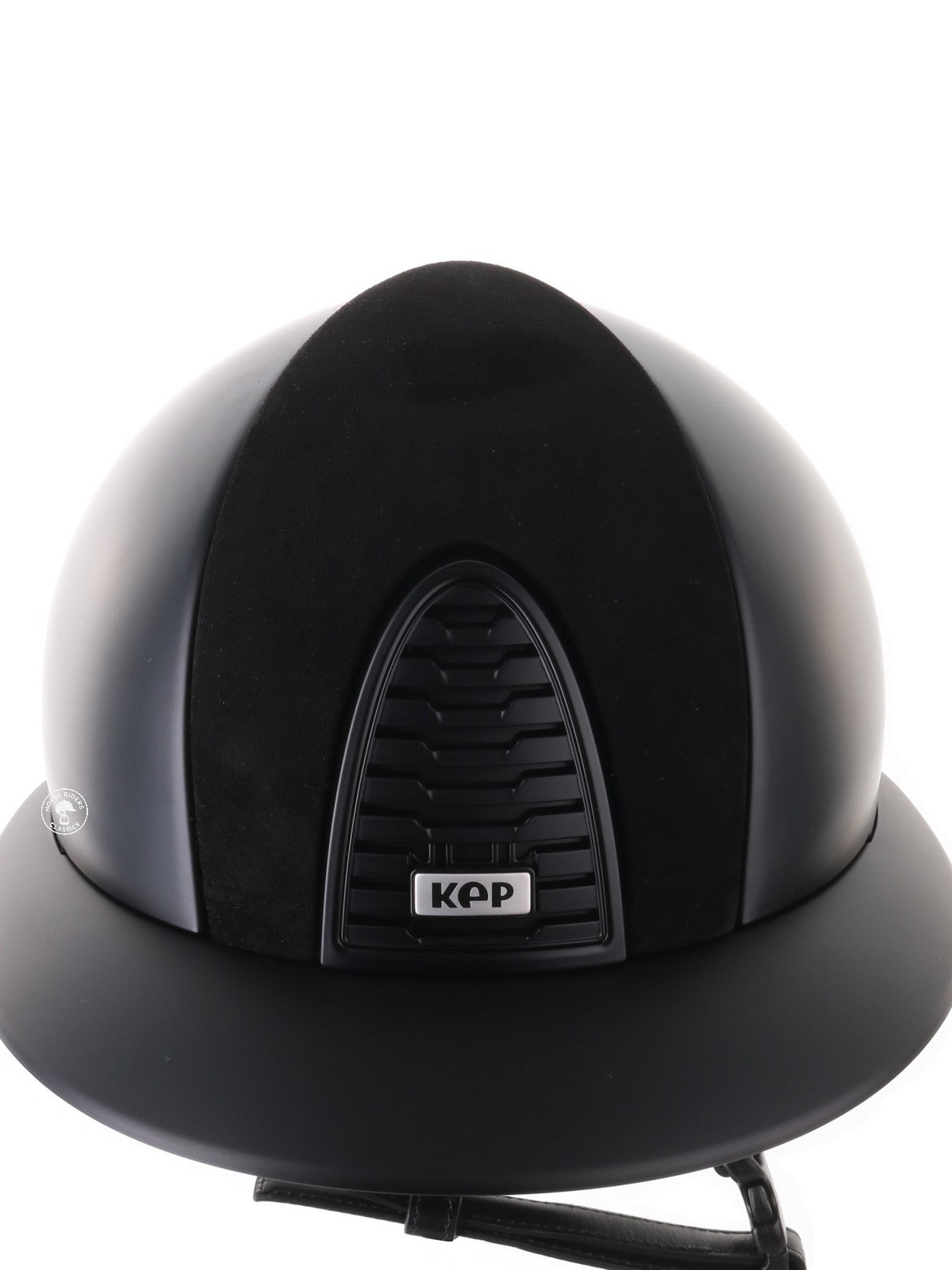 Kep Italia Paardrijhelm Cromo 2.0 Textile Polo Klep Zwart Suede Insert