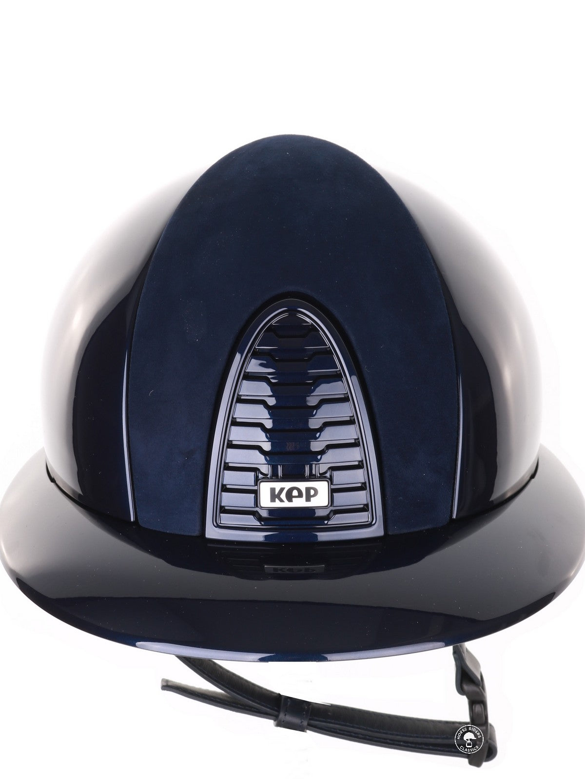 Kep Italia Paardrijhelm Cromo 2.0 Polish Polo Klep Blauw Suede Inserts