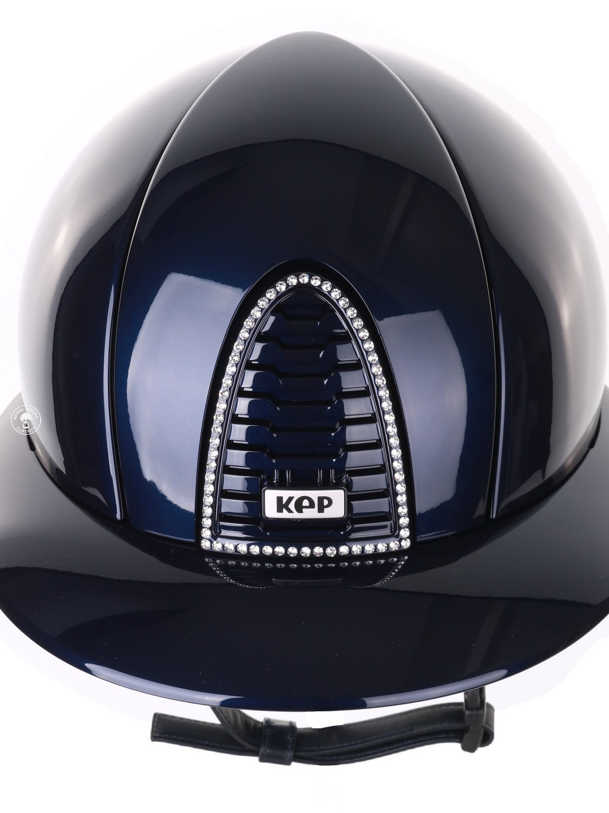 Kep Italia Riding Helmet Cromo 2.0 Polish Polo Peak Blue Swarovski Frame