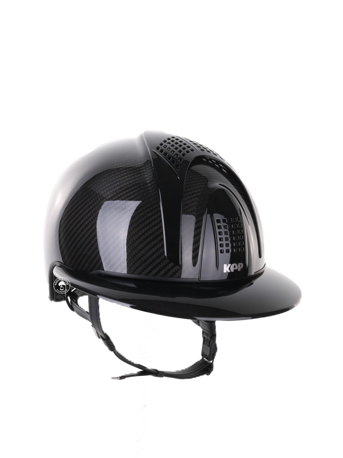 Kep Italia Paardrijhelm E-Light Carbon Polo Klep Zwart