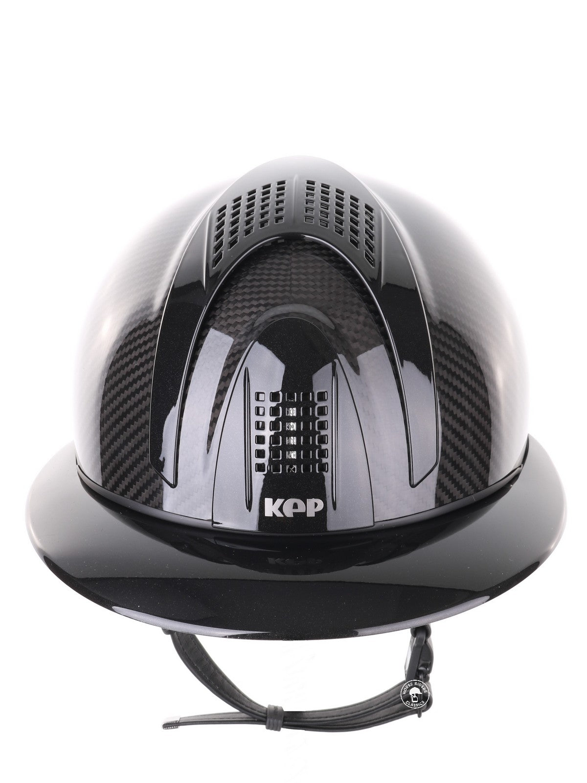 Kep Italia Paardrijhelm E-Light Carbon Polo Klep Zwart