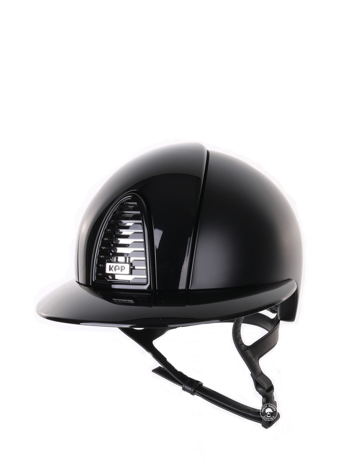 Kep Italia Riding Helmet Cromo 2.0 Textile Polo Peak Black Polish Inserts