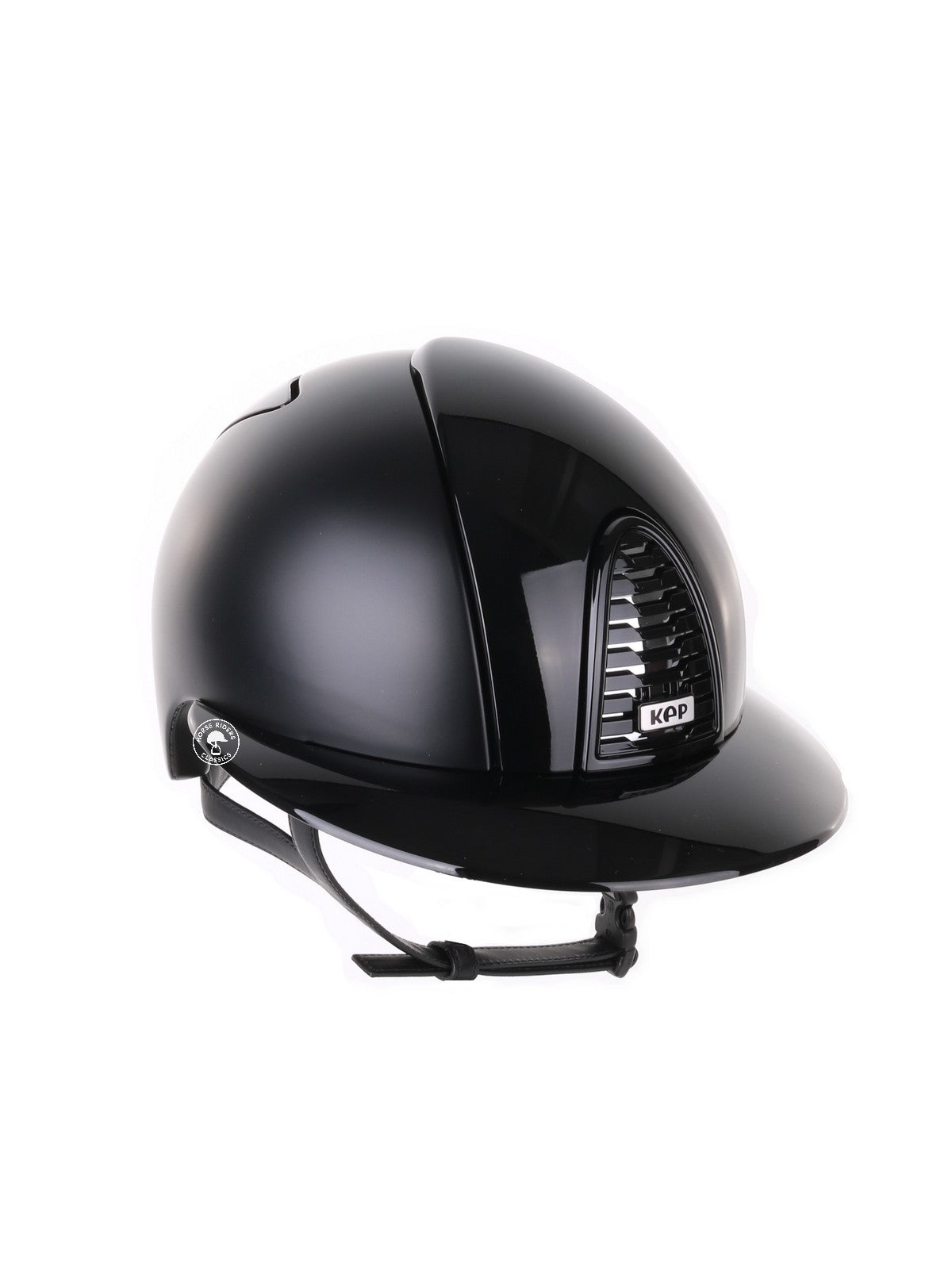 Kep Italia Riding Helmet Cromo 2.0 Textile Polo Peak Black Polish Inserts