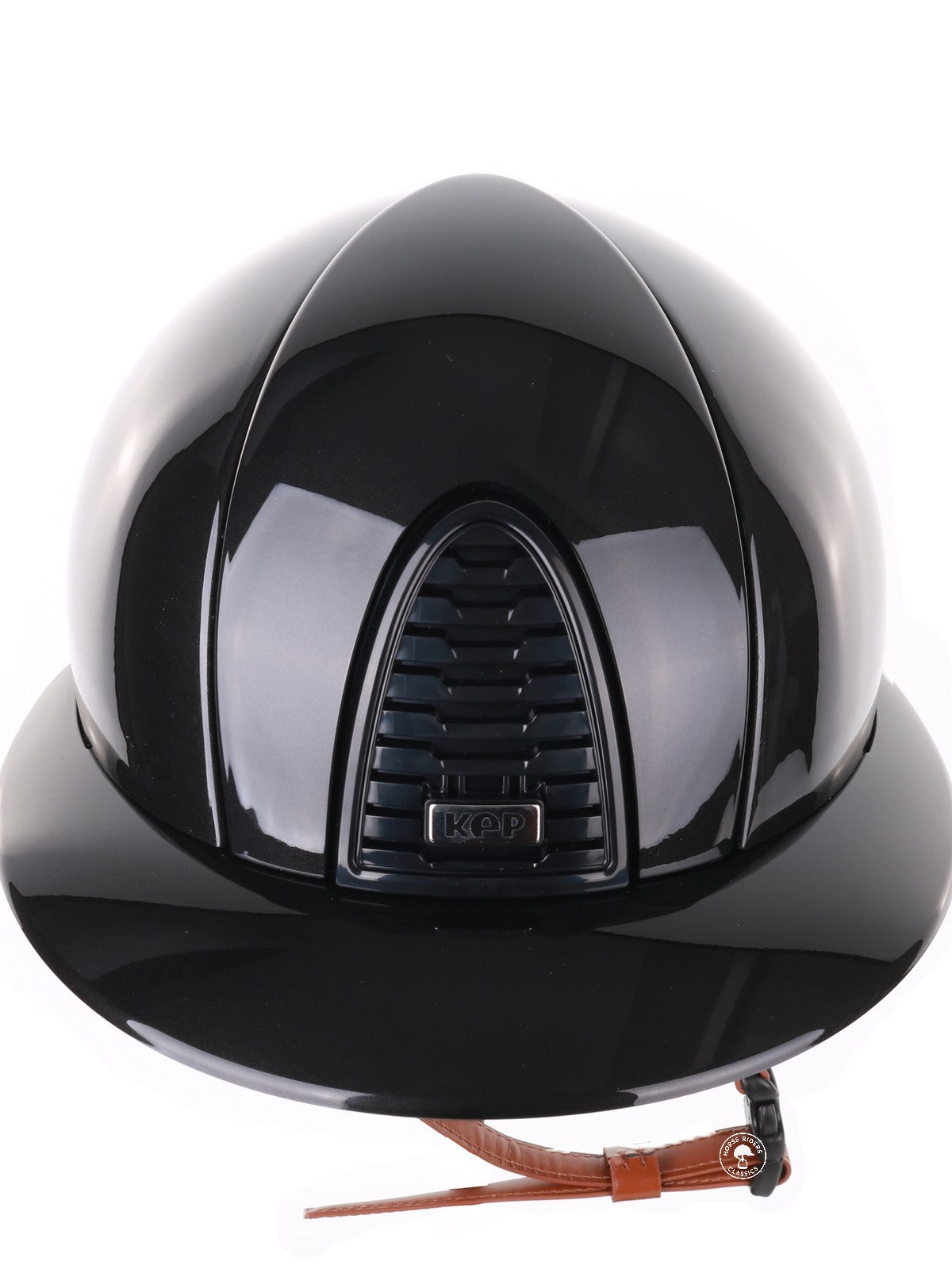 Kep Italia Riding Helmet Cromo 2.0 Shine Polo Peak Black RAW Frame Beige Chin Strap