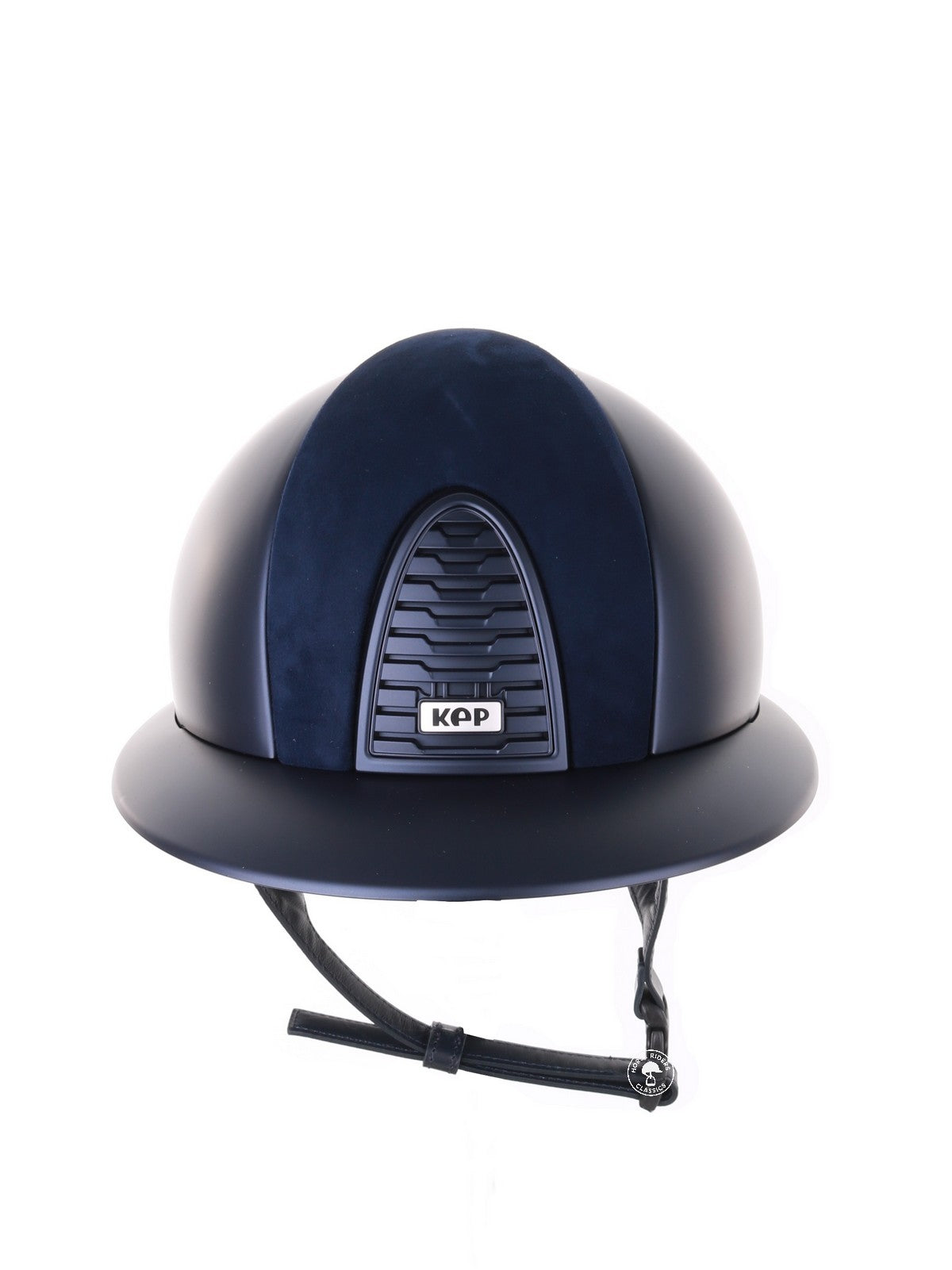 Kep Italia Riding Helmet Cromo 2.0 Textile Polo Peak Blue Suede Inserts