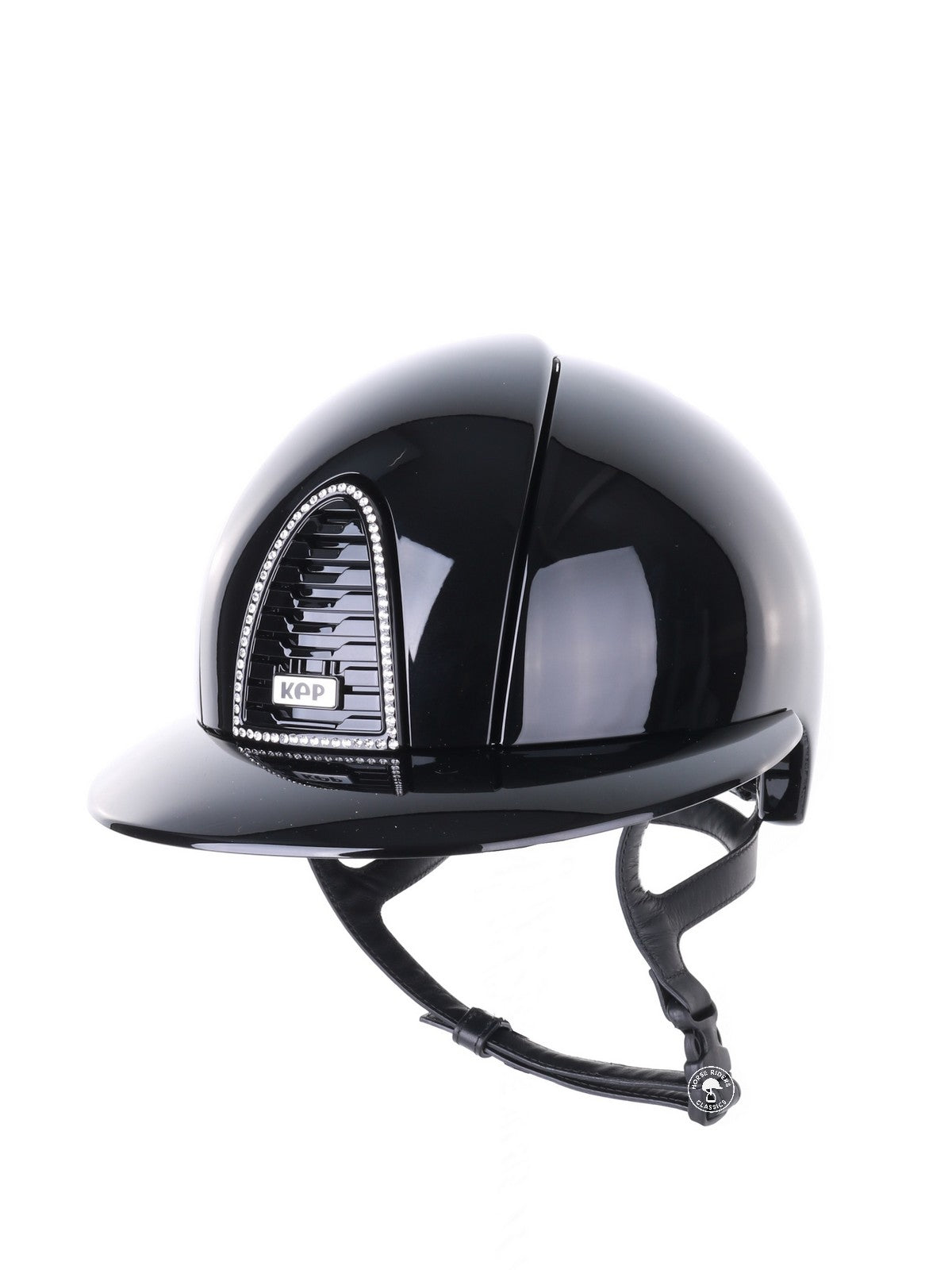 Kep Italia Paardrijhelm Cromo 2.0 Polish Polo Klep Zwart Swarovski Frame