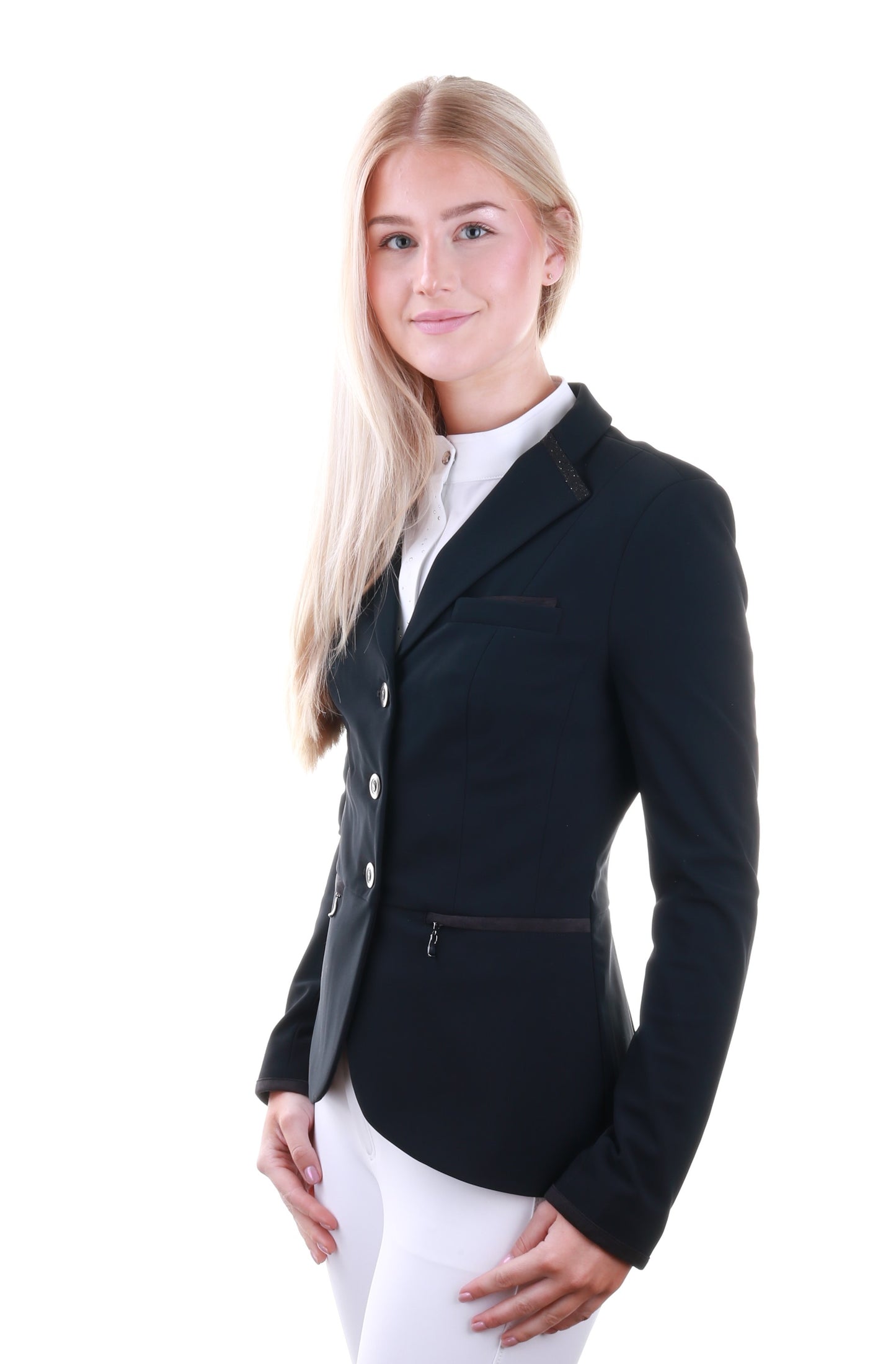 Samshield Paardrijjasje Dames Victorine Crystal Fabric zwart