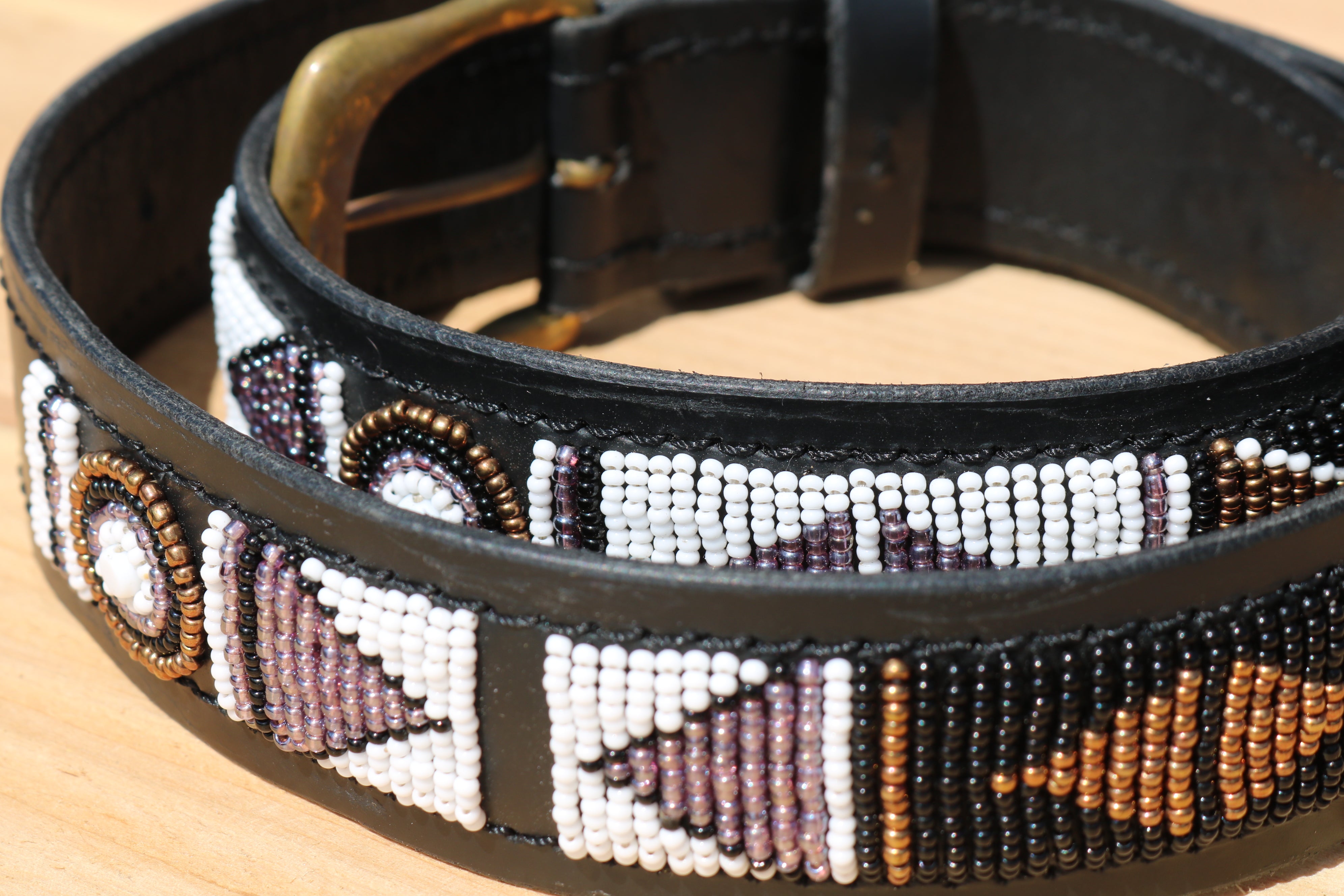 Riem met kraaltjes Swahili Black