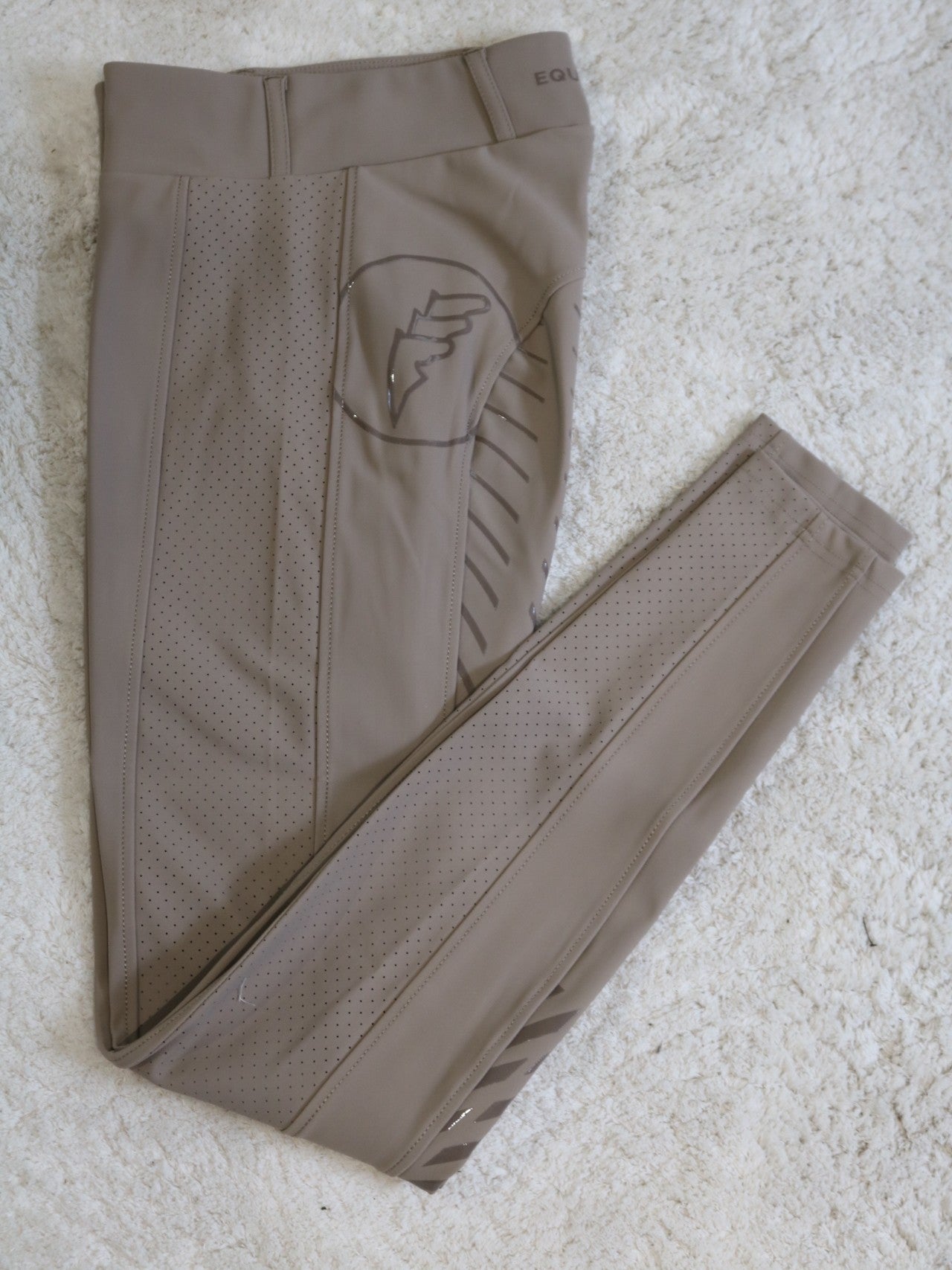 Equiline riding leggings full grip women Ceberfh Taupe