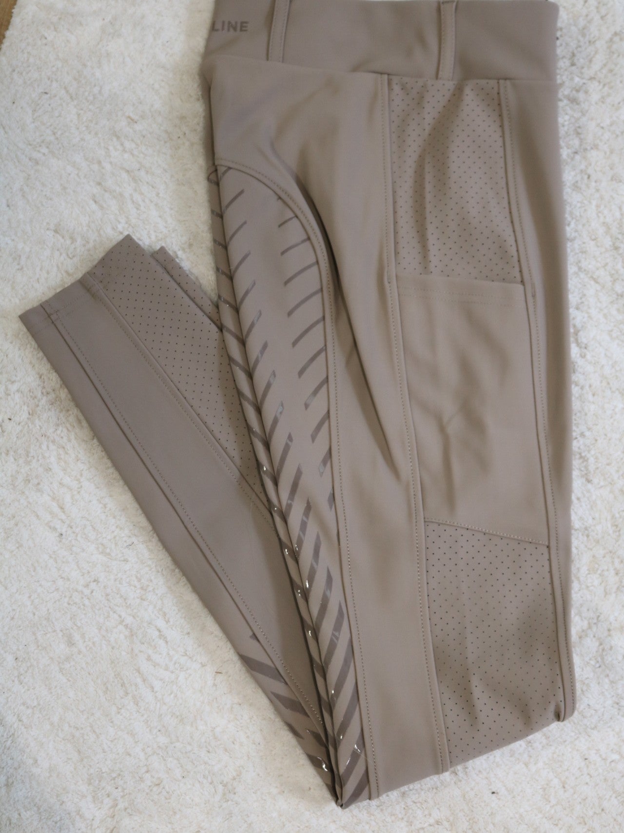 Equiline riding leggings full grip women Ceberfh Taupe