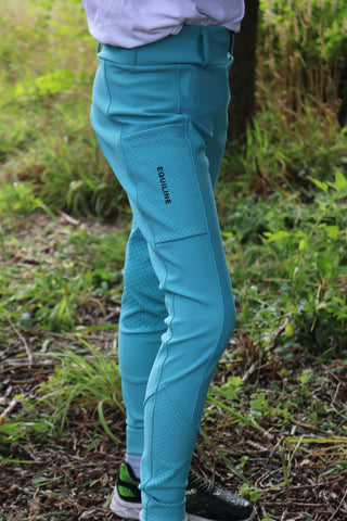 Equiline riding leggings unisex junior full grip Gingef Aquarelle