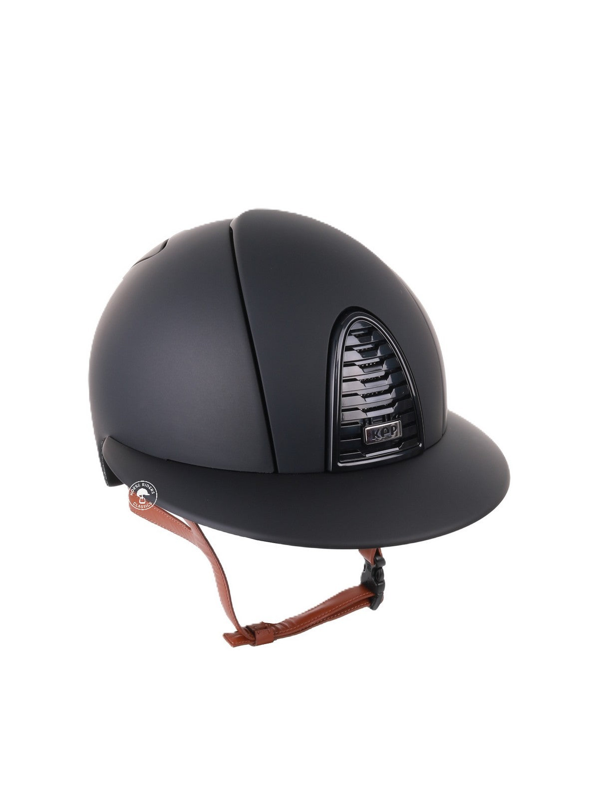 Kep Italia Riding Helmet Cromo 2.0 Matt Polo Peak Black Beige Chin Strap