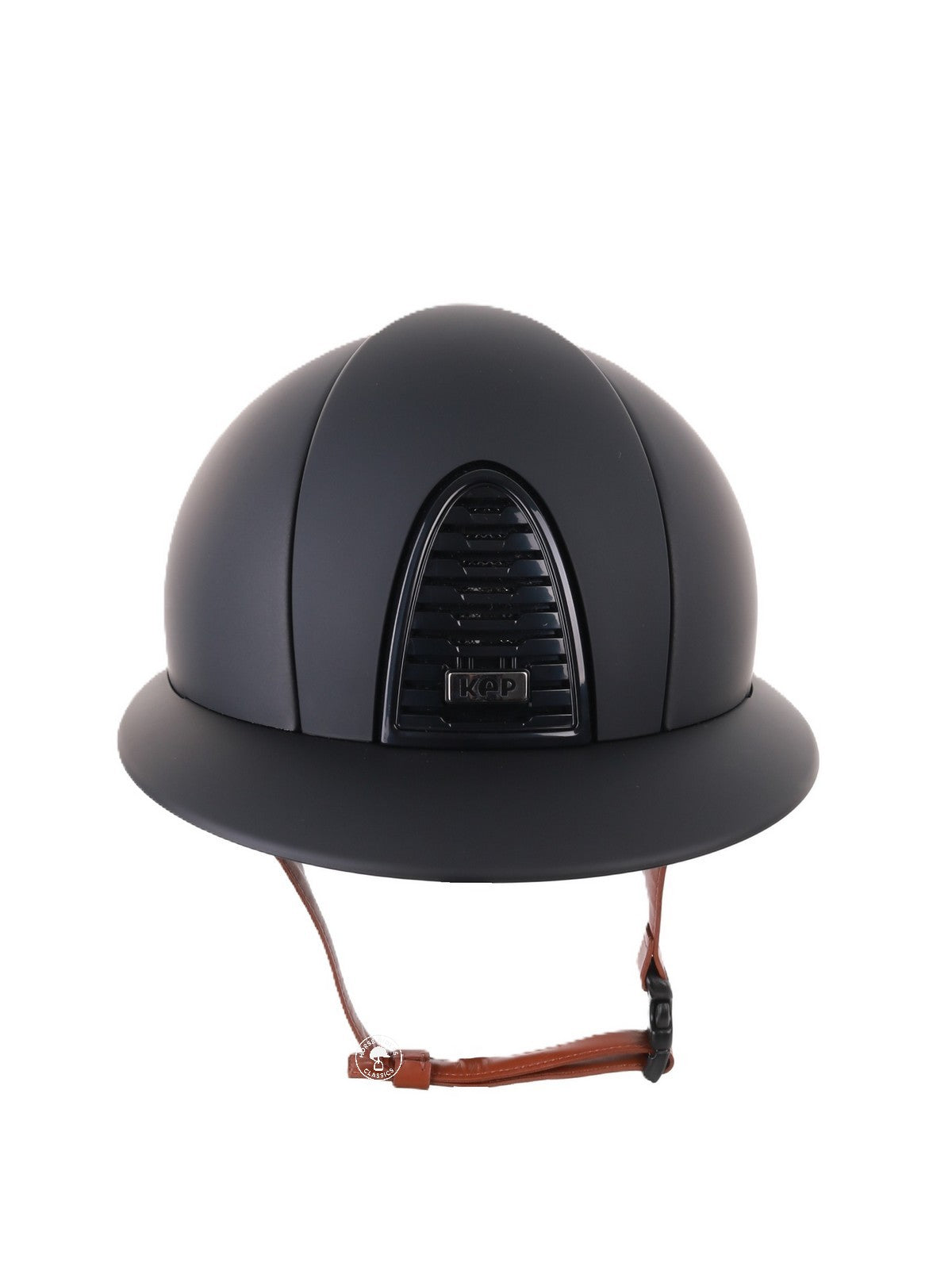 Kep Italia Riding Helmet Cromo 2.0 Matt Polo Peak Black Beige Chin Strap