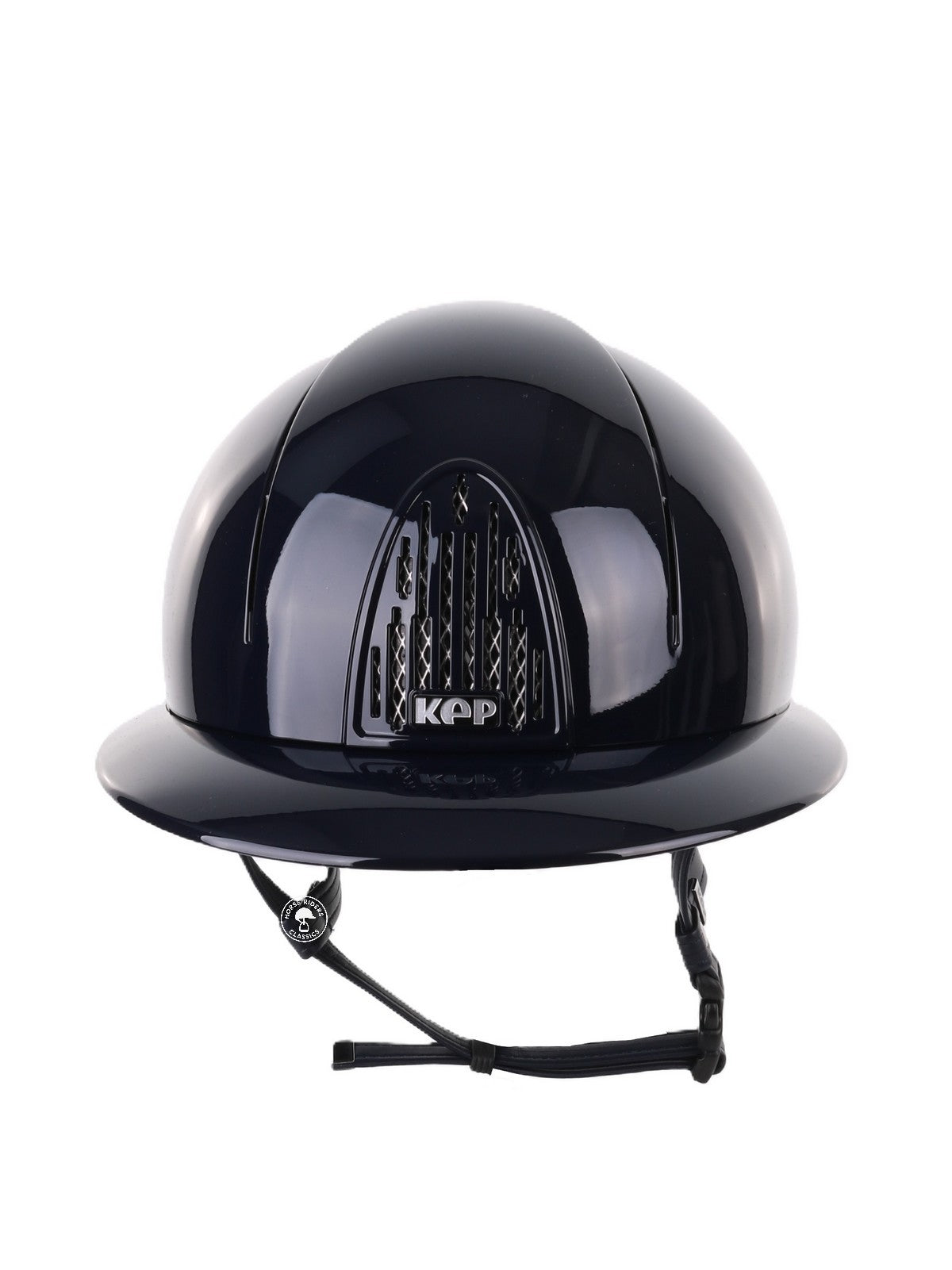 Kep Italia Riding Helmet Smart Polish Polo Visor Blue