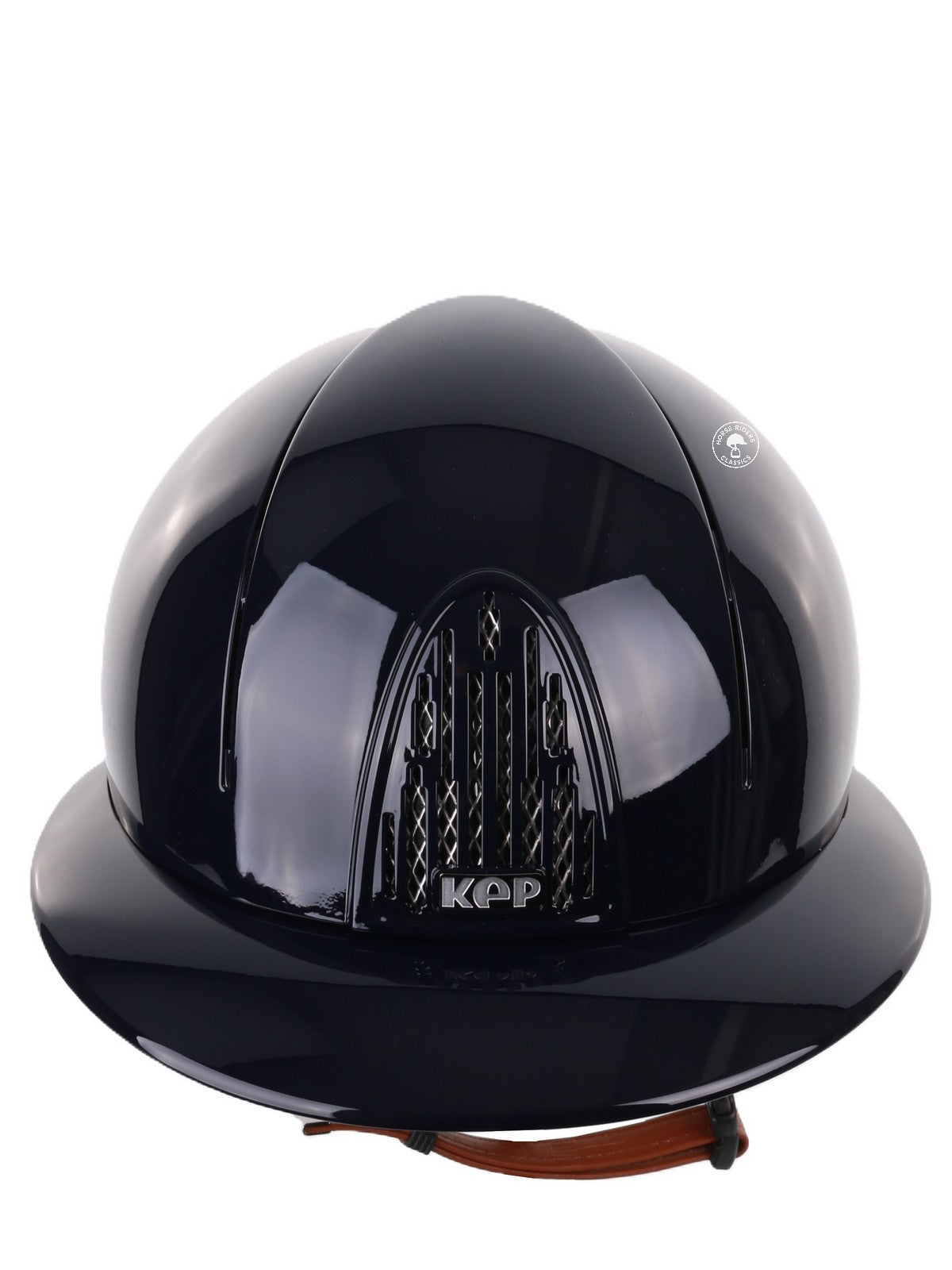 Kep Italia Paardrijhelm Smart Polish Polo Klep Blauw Beige Kinband