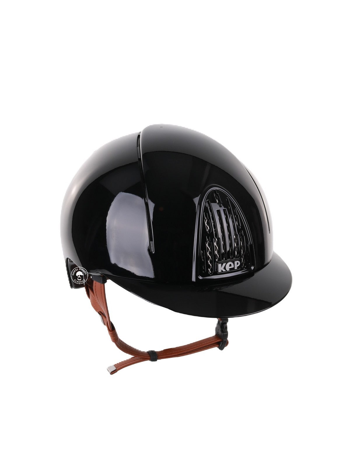 Kep Italia Riding Helmet Smart Polish Black Beige Chin strap