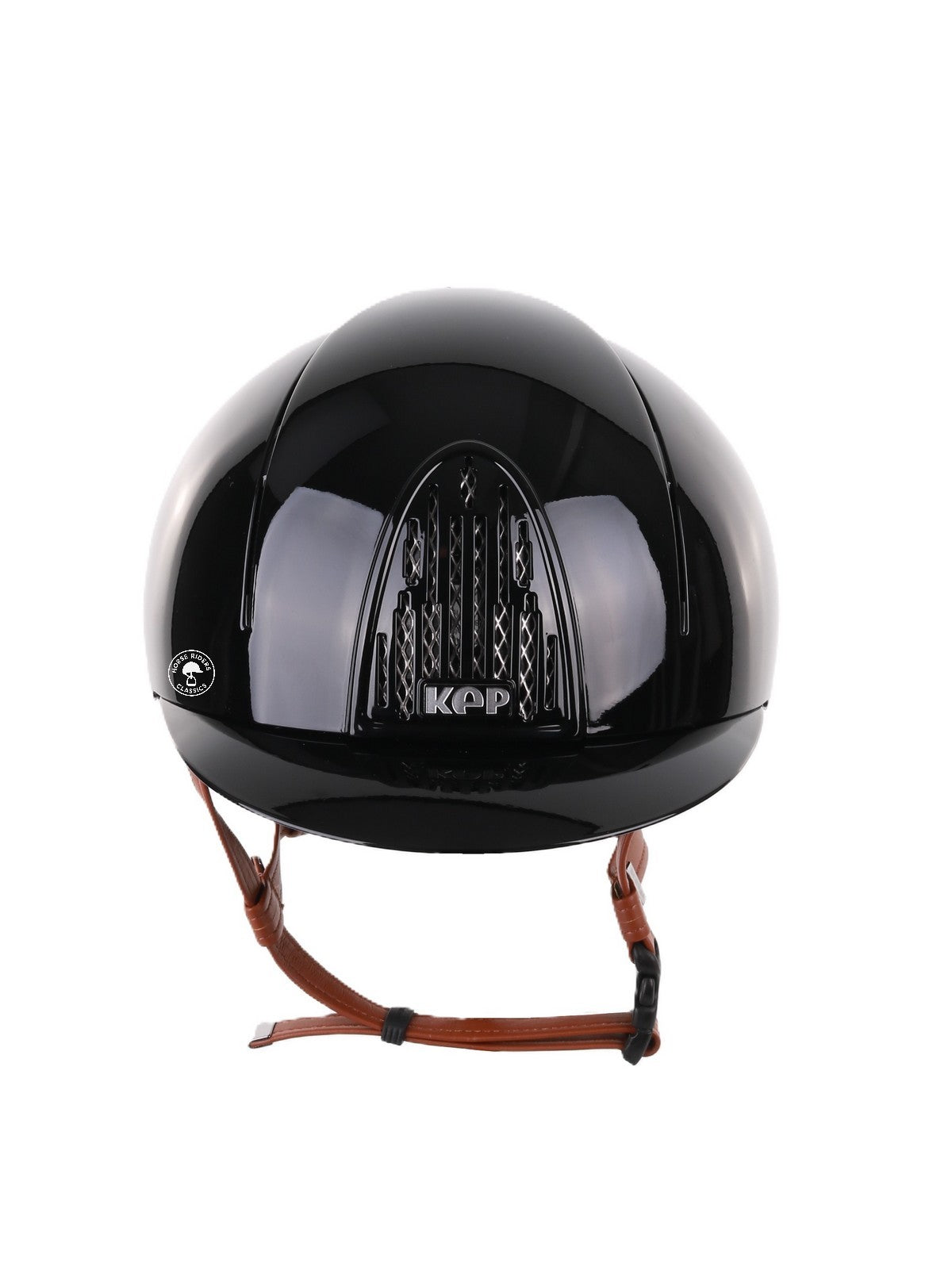 Kep Italia Riding Helmet Smart Polish Black Beige Chin strap