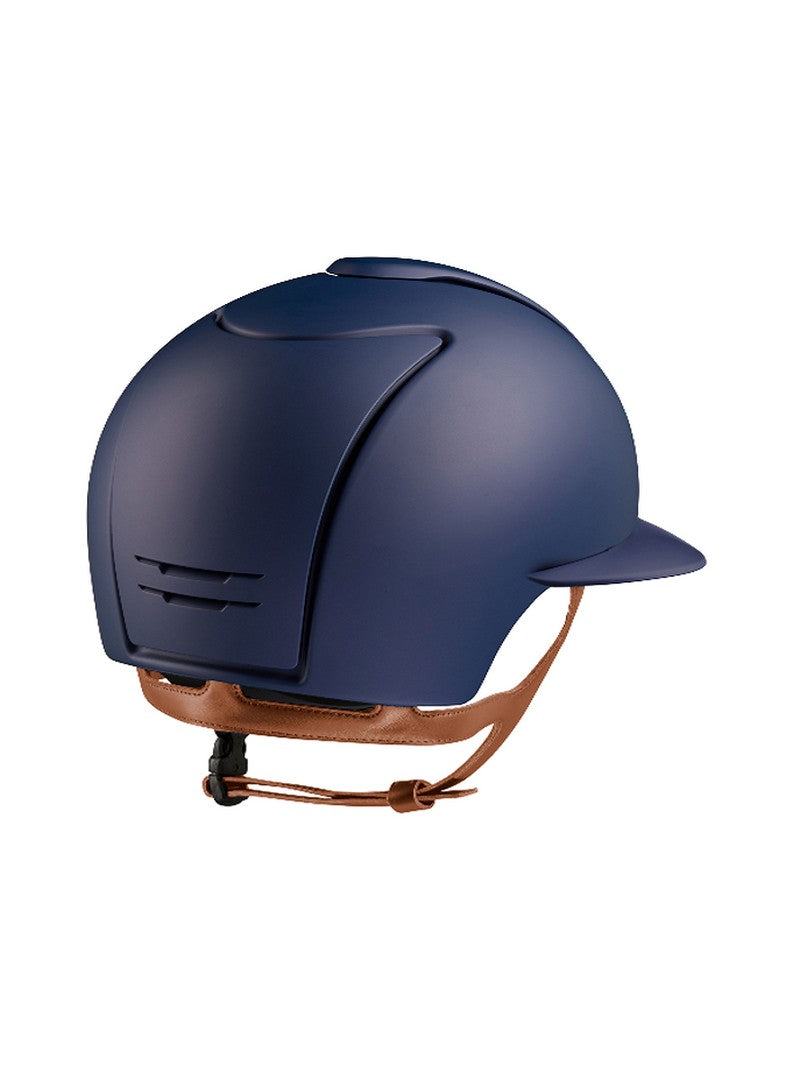 Kep Italia Riding Helmet Cromo 2.0 Matt Blue Beige Chin Strap