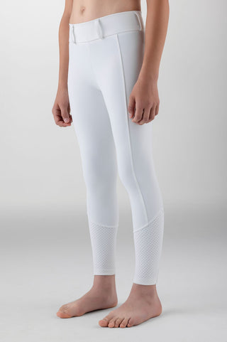 Equiline riding leggings unisex junior full grip Gingef White