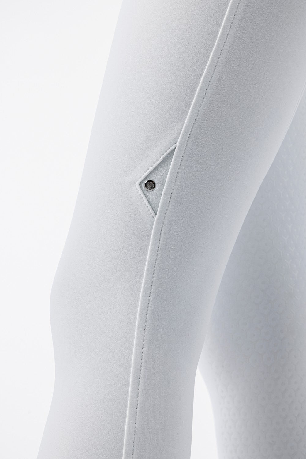 Equiline riding breeches women knee grip high waist Crystalek White