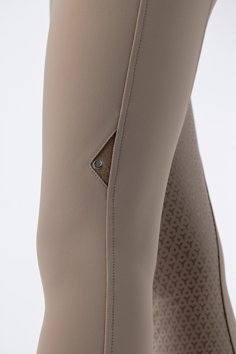 Equiline riding breeches women knee grip high waist Crystalek Taupe