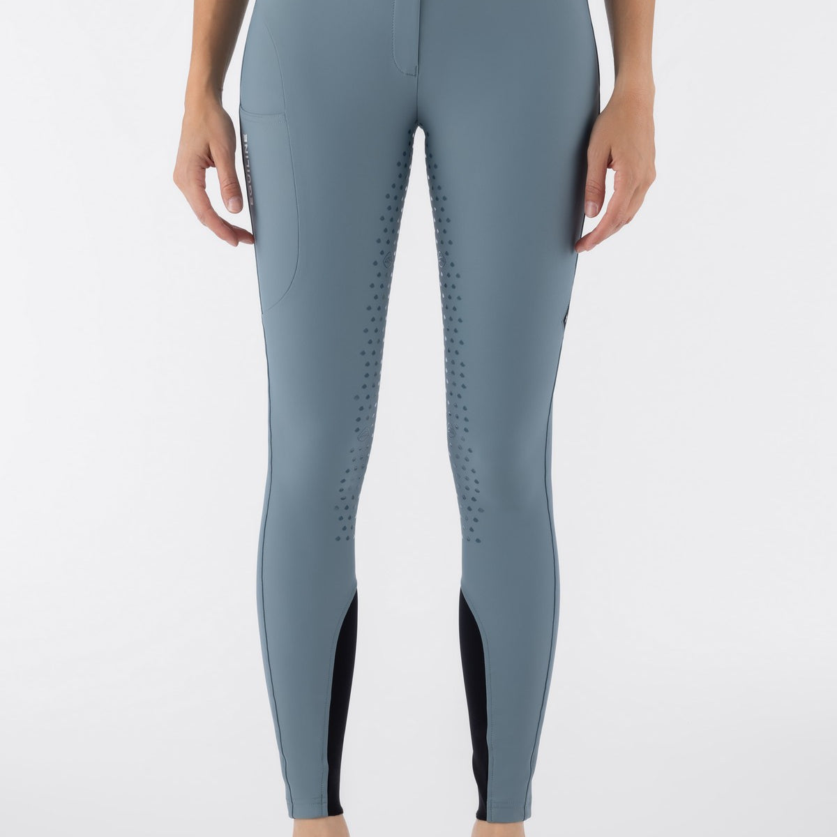 Equiline Rijbroek Dames Hoge Band Full Grip Eqcusmafh Forest Green Forest Green