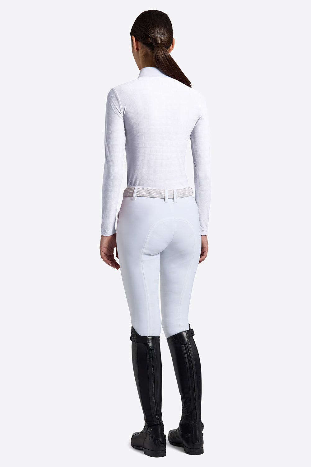 RG competition shirt Jacquard long sleeve Girls White