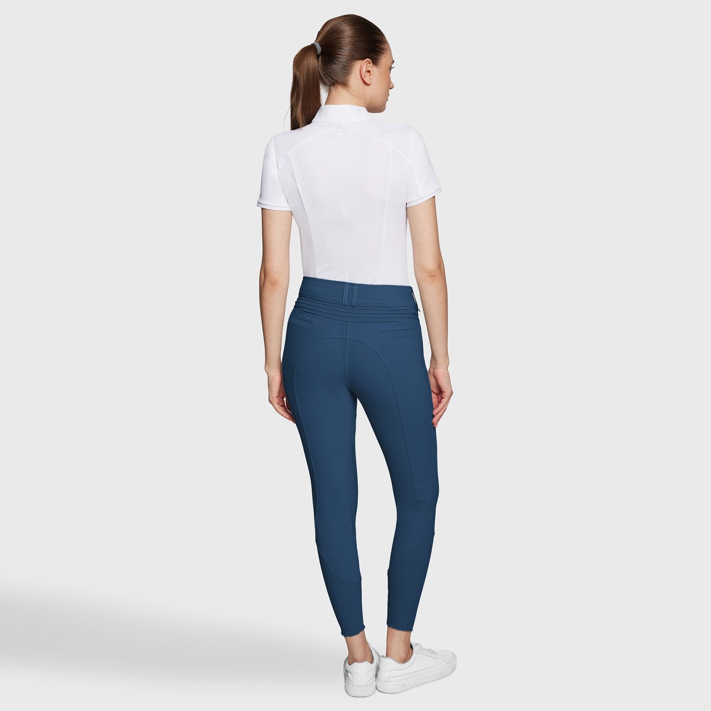 Samshield Rijbroek Knie Grip Dames Clara Metal Dots Hoge Band Celestial Blue