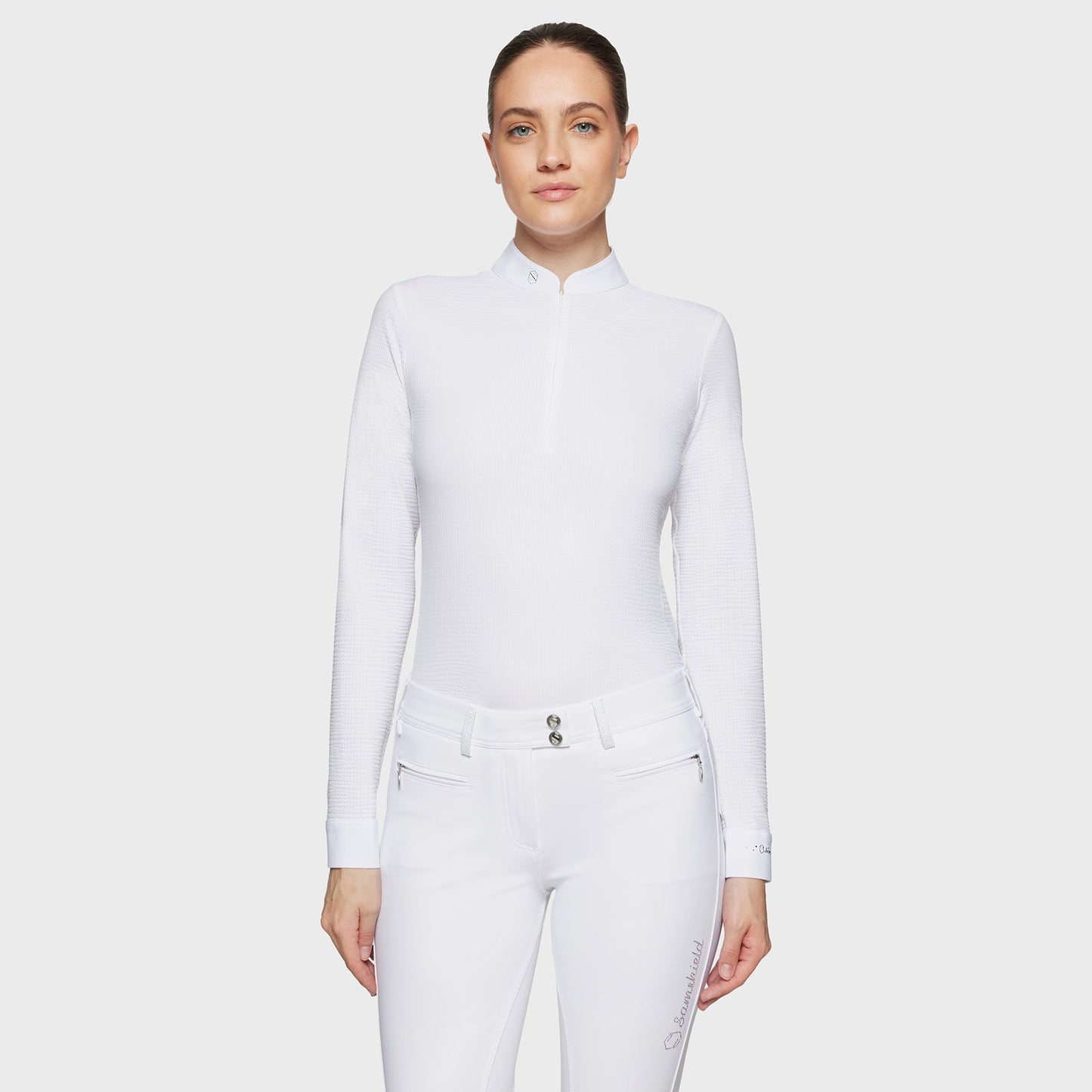 Samshield Competition Shirt Long Sleeves Women Louisella Honeycomb White