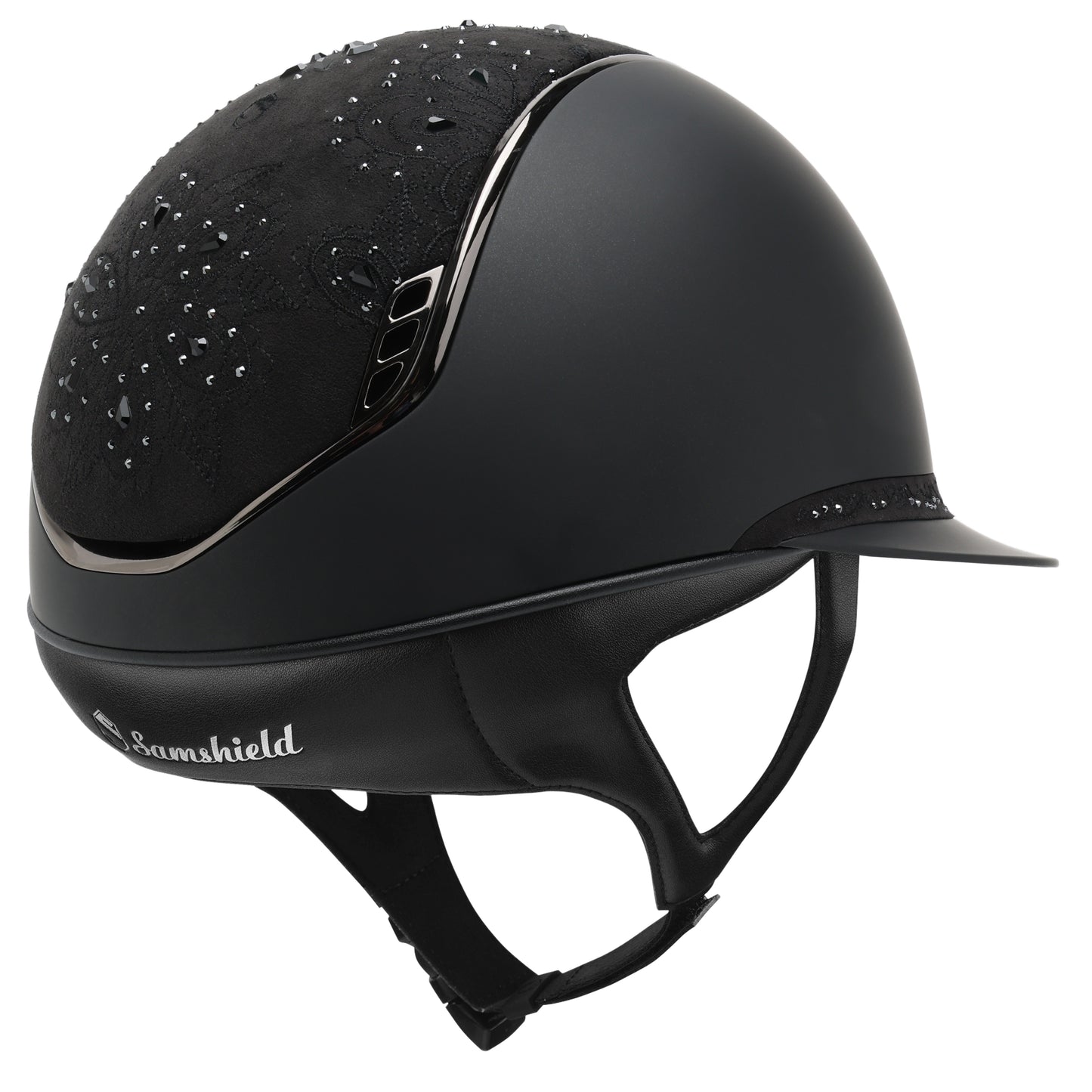 Samshield 2.0 Miss Shield shadowmatt riding helmet Crystal Bloom Black